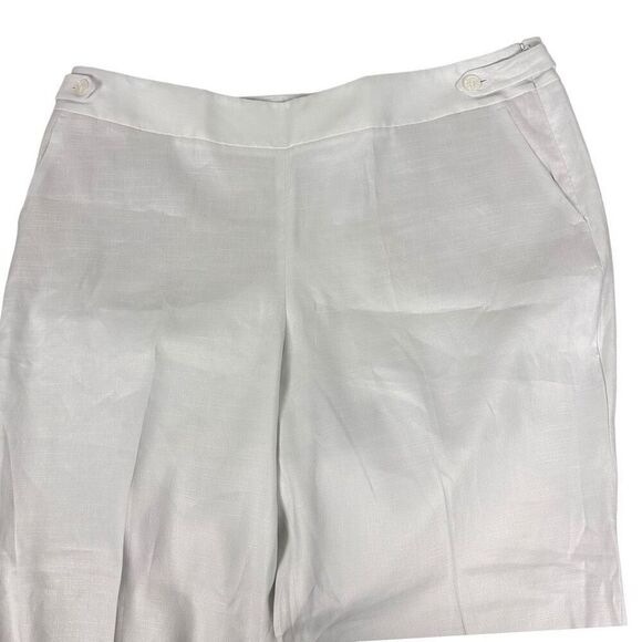 Talbots Linen Blend White Slacks size 18WP - Picture 7 of 10
